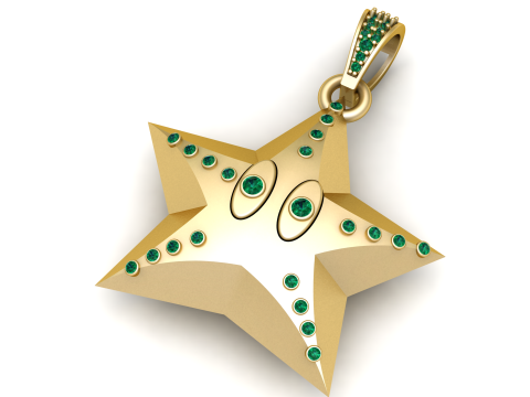 Star Character Pendant 3D Printable Model 3D Принт Модель