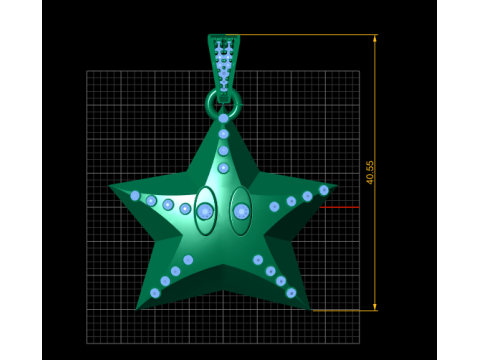Star Character Pendant 3D Printable Model 3D Принт Модель