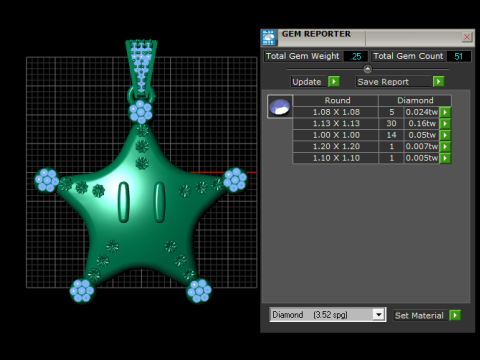 Star Badge Pendant 3D Printable Model 3Dプリントモデル
