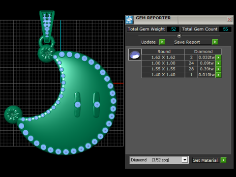 3D Printable Gold Crescent Moon Pendant Modelo de impresión 3D