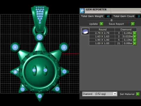 3D Printable Sun-Shaped Pendant 3Dプリントモデル