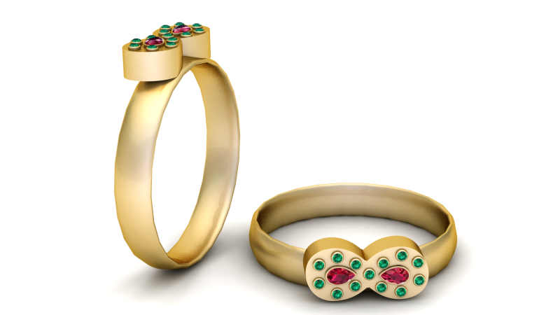 Cincin Gaya Infinity yang Dapat Dicetak 3D Model Cetak 3D .c4d .max .obj .3ds .fbx .stl .blend