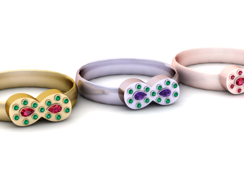 Cincin Gaya Infinity yang Dapat Dicetak 3D Model Cetak 3D