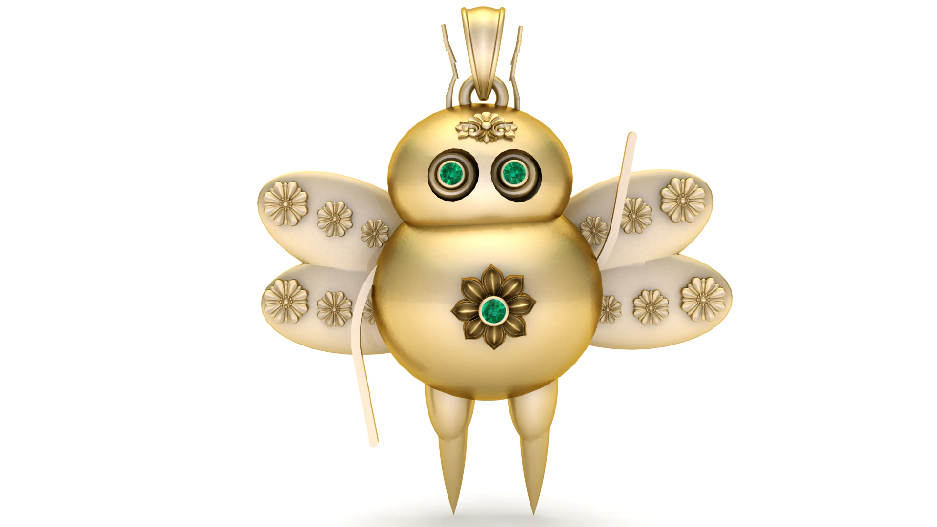 3D Printable Butterfly Pendant 3D Print Model .c4d .max .obj .3ds .fbx .stl .blend