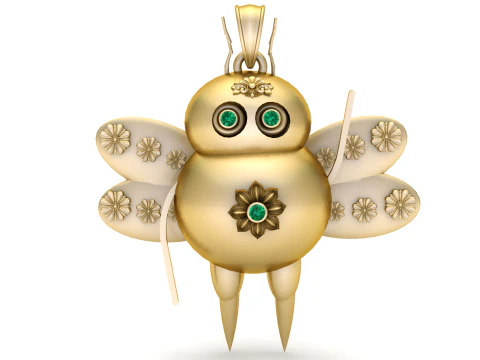 3D 인쇄 가능한 나비 펜던트 3D 프린트 모델