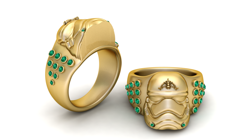 3D Printable Character Helmet Ring 3D printmodel .c4d .max .obj .3ds .fbx .stl .blend 