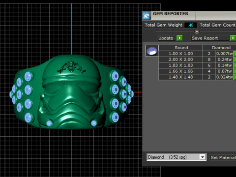 3D Printable Character Helmet Ring 3D Print Model