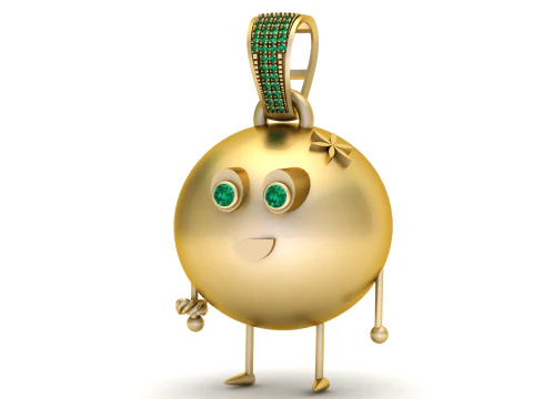 3D Printable Cartoon Character Pendant 3D Print Model