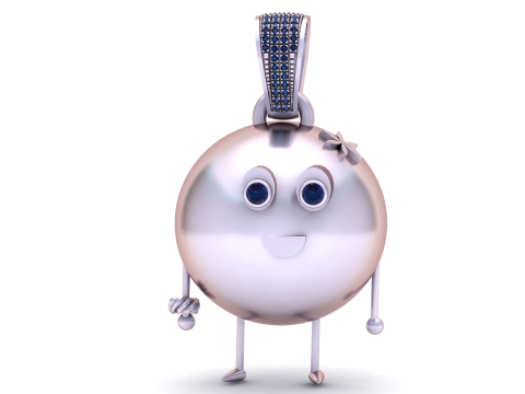 3D Printable Cartoon Character Pendant 3D Print Model