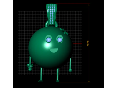 3D Printable Cartoon Character Pendant 3D Print Model