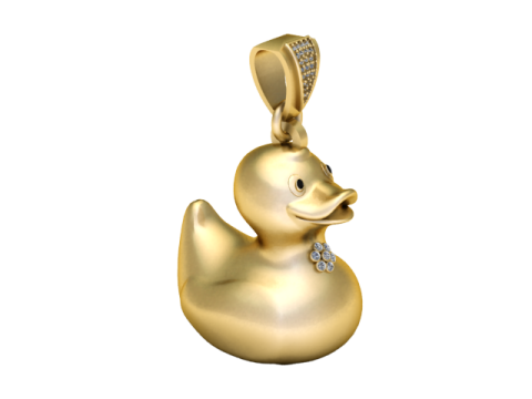 3D Printable Duck Pendant Modello di stampa 3D