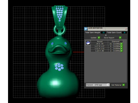 3D Printable Duck Pendant 3D Print Model