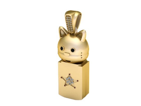 3D Printable Cat-Inspired Pendant 3D 打印模型