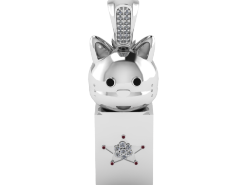 3D Printable Cat-Inspired Pendant 3D 打印模型
