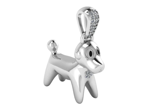 3D Printable Dog Pendant 3D Print Model