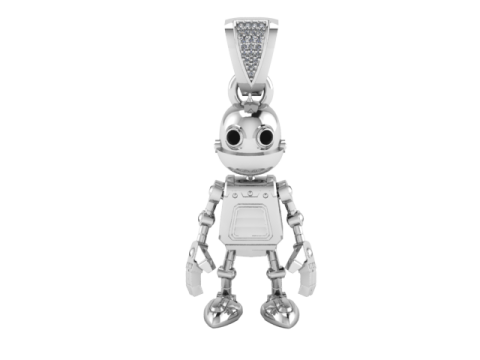 3D Printable Robot Pendant 3D Print Model