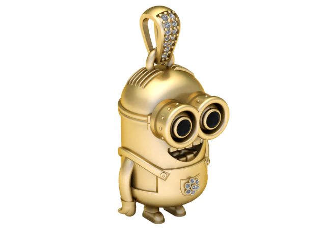 3D Printable Cartoon Character Pendant 3D Print Model .c4d .max .obj .3ds .fbx .stl .blend