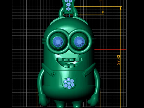3D Printable Cartoon Character Pendant 3D Print Model