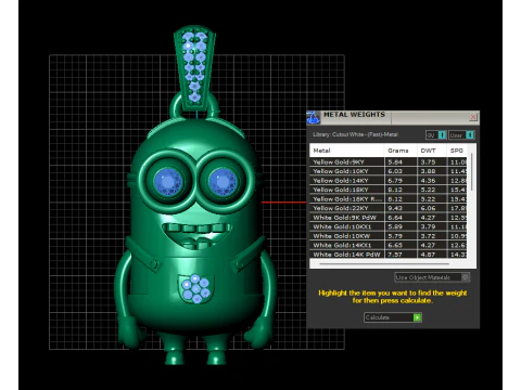 3D Printable Cartoon Character Pendant 3D Print Model