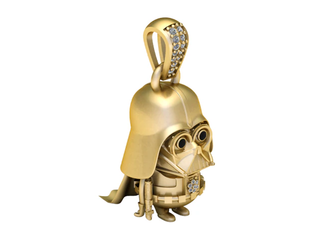 3D Printable Sci-Fi Character Pendant 3D Print Model .c4d .max .obj .3ds .fbx .stl .blend 