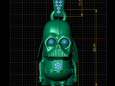 3D Printable Sci-Fi Character Pendant 3D printmodel