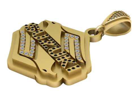 3D Printable Custom Name Pendant 3D 프린트 모델