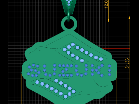 3D Printable Custom Name Pendant 3D 프린트 모델