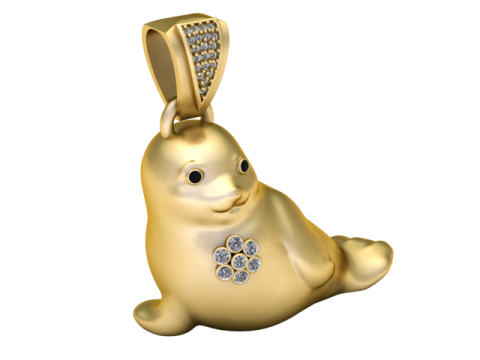 3D Printable Dolphin Pendant Model Cetak 3D