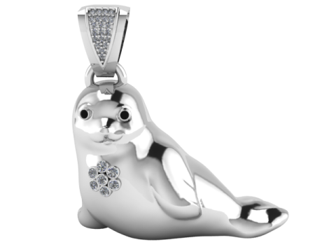 3D Printable Dolphin Pendant Modello di stampa 3D