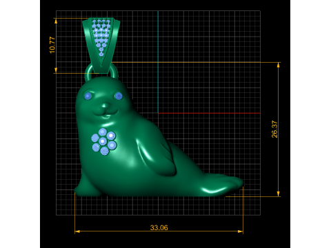 3D Printable Dolphin Pendant Modello di stampa 3D