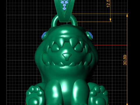 3D Printable Shark Pendant 3D Print Model