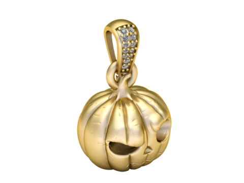 3D Printable Pumpkin Pendant with Halloween-Inspired Design 3Dプリントモデル