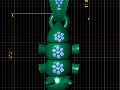 3D Printable Cat Pendant Model Cetak 3D