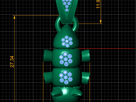 3D Printable Cat Pendant 3D Print Model