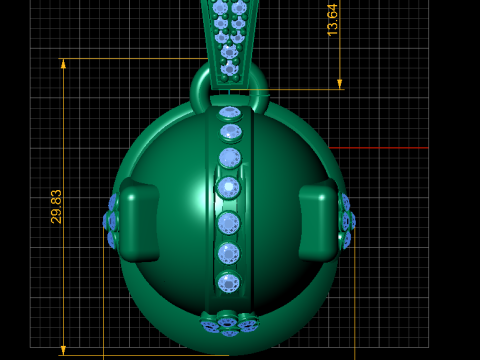 3D Printable Helmet Pendant Modello di stampa 3D