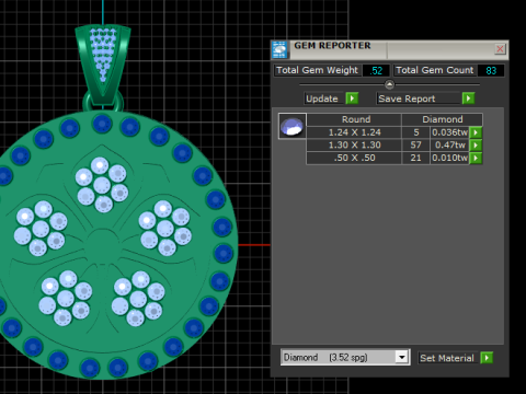 3D Printable Floral Medallion Pendant Modelo de impresión 3D