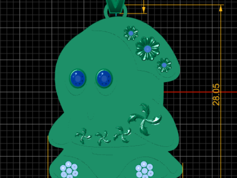 3D Printable Cartoon Ghost Pendant 3D Baskı Modeli