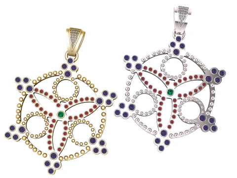 3D 印刷可能な装飾用幾何学ペンダント 3Dプリントモデル