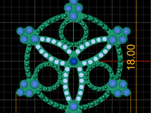 3D Printable Ornamental Geometric Pendant 3D Print Model