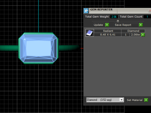 3D Printable Emerald-Cut Solitaire Ring Model Cetak 3D