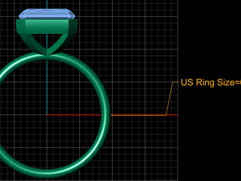 3D Printable Emerald-Cut Solitaire Ring 3D Print Model