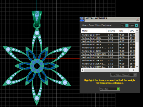 3D Printable Floral Star Pendant 3Dプリントモデル