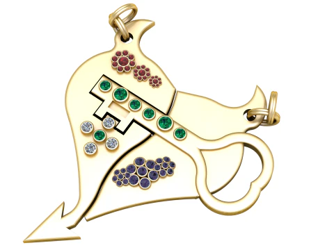 Подвеска-ключ-сердце для 3D-печати 3D Принт Модель