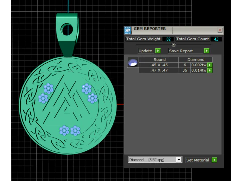 Norse Valknut Pendant with Celtic Knot Design 3D Printable 3D Print Model