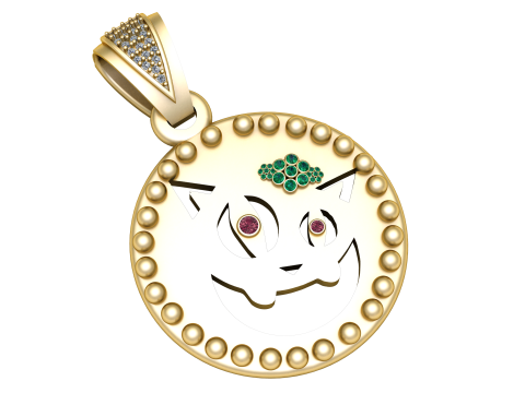3D Printable Cat Face Pendant 3D 打印模型