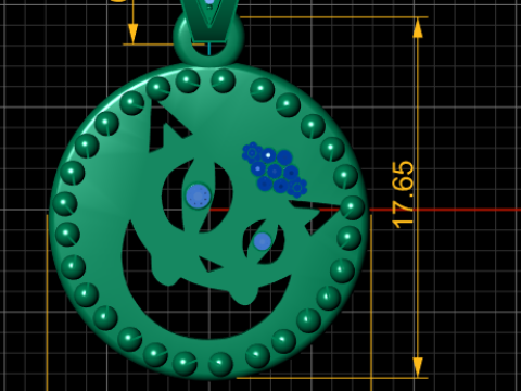 3D Printable Cat Face Pendant 3D Принт Модель