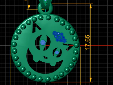 3D Printable Cat Face Pendant 3D Print Model