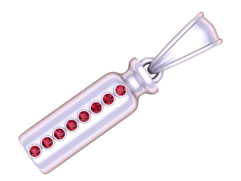 Ruby Column Pendant 3D Printable Model Model Cetak 3D