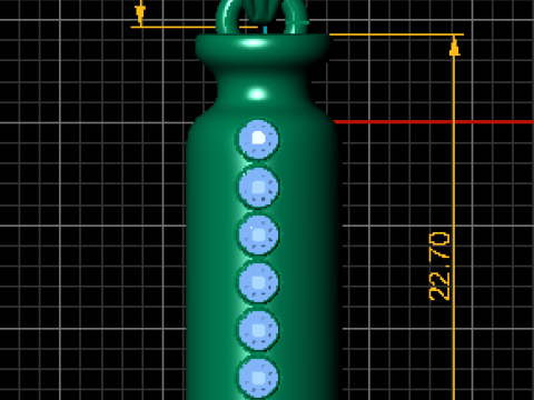 Ruby Column Pendant 3D Printable Model Model Cetak 3D