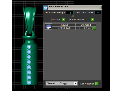 Ruby Column Pendant 3D Printable Model Model Cetak 3D